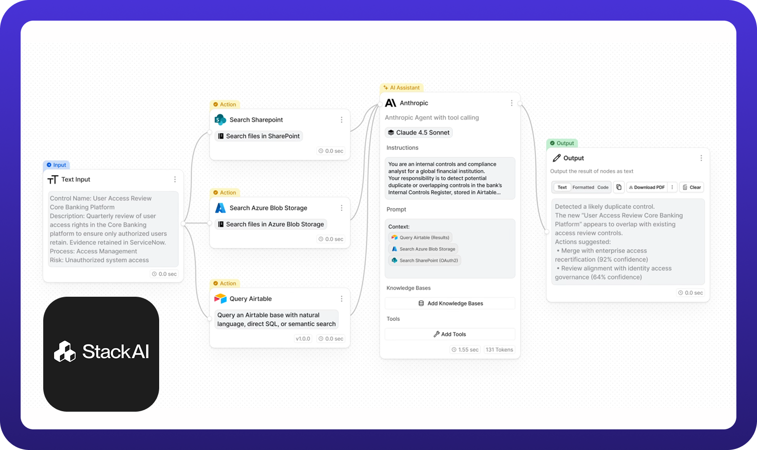 Stack AI: Build Production-Ready AI Workflows Without Code Stack AI workflow builder interface showing AI model integration, data pipeline automation, and machine learning workflow orchestration
