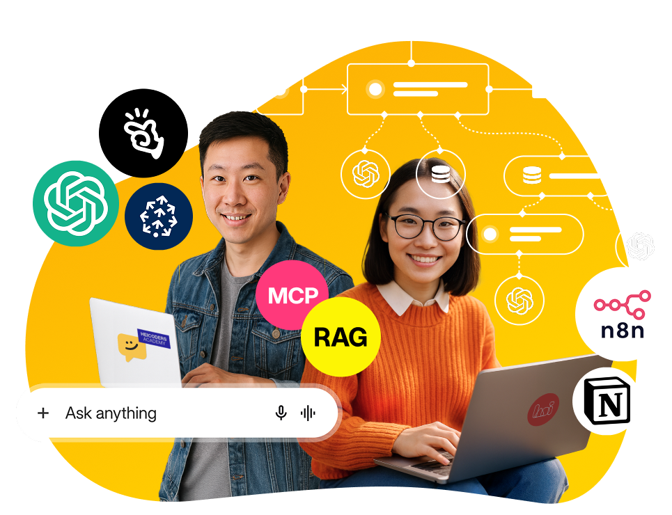 Professional learning how to use ChatGPT and Notion AI in a generative AI course in Singapore to boost productivity and automate work tasks