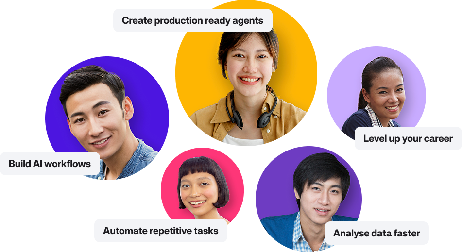 A cheerful learner coding and visualising data during a Python course in Singapore