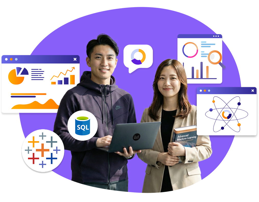 DA-hero-new A professional exploring Tableau and SQL queries during a data analytics course in Singapore.